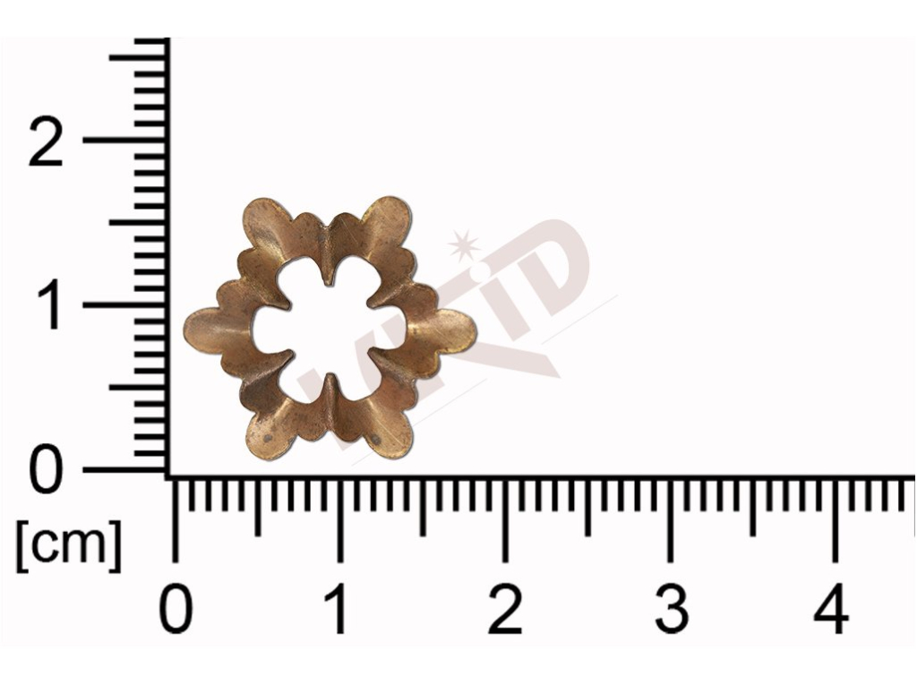 Tvarový výlisek hvězda bez oček (svěšovacích dírek) 15.5mm