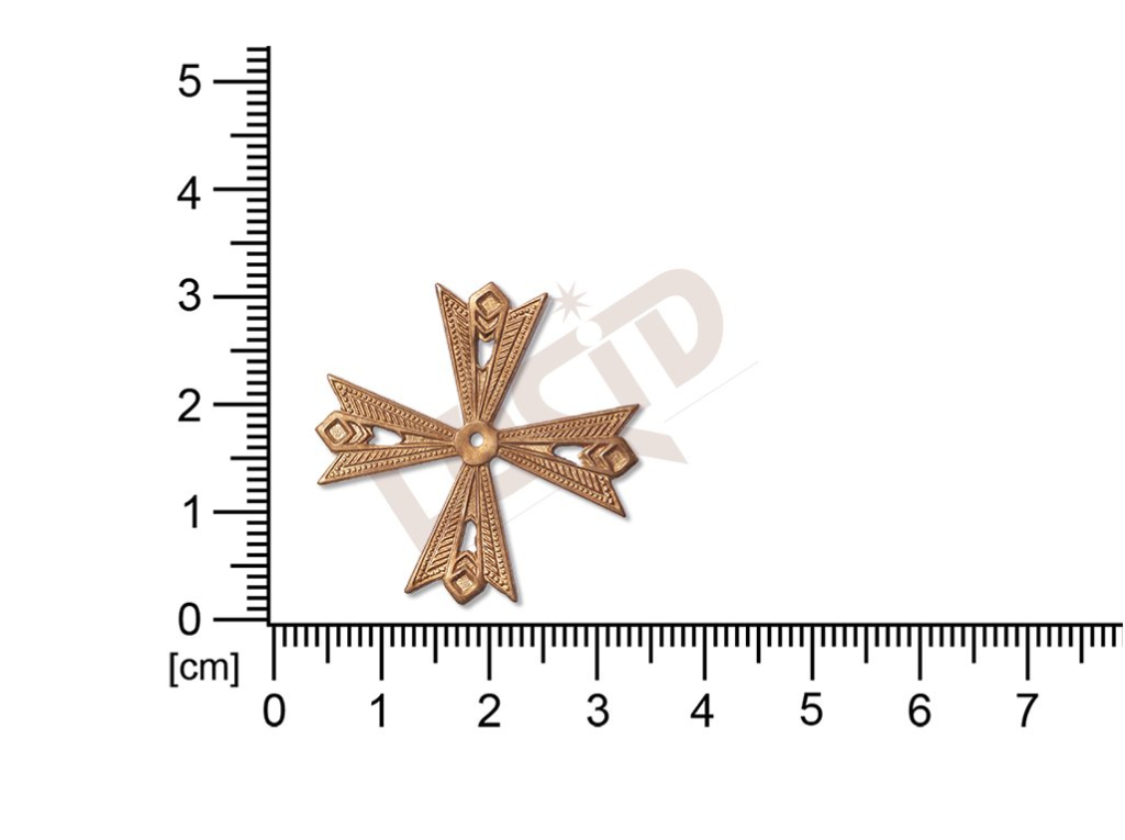 Tvarový výlisek kříž bez oček (svěšovacích dírek) 32.0mm