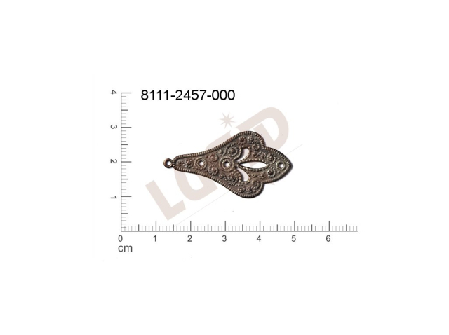 fancy shape other other with 1 loop / attaching hole 37.0x19.0mm