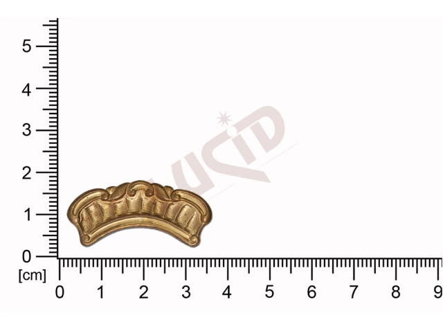 Tvarový výlisek , bez oček (svěšovacích dírek) 33.0 x14.0mm