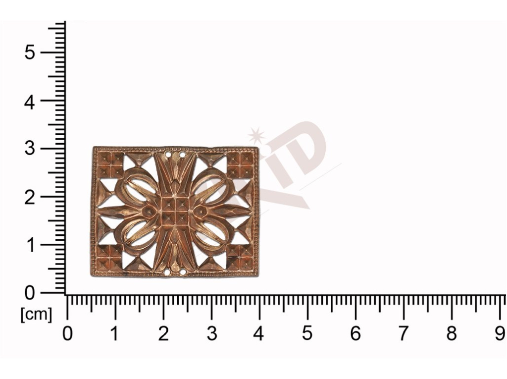 Tvarový výlisek čtyřúhelníky, bez oček (svěšovacích dírek) 34.0 x 26.0mm