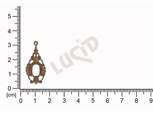 Tvarový výlisek ostatní, s 1 očkem (svěšovací dírkou) 28.0 x 13.0mm