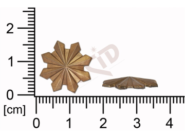 Tvarový výlisek kruhový rostlinné motivy, bez oček (svěšovacích dírek) 15.5mm