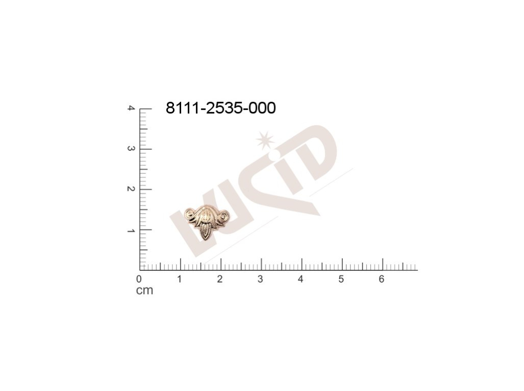 Tvarový výlisek , bez oček (svěšovacích dírek) 11.0 x 9.0mm