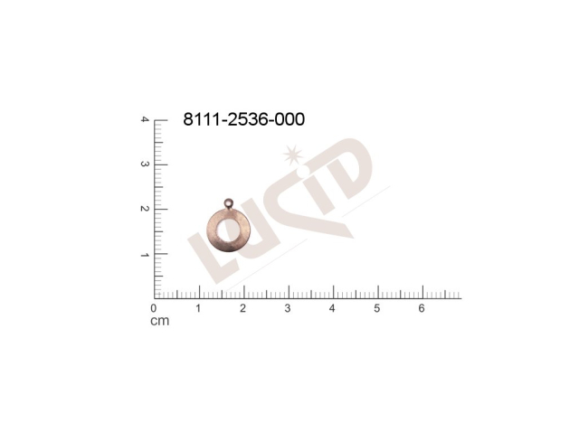 fancy shape round other with 1 loop / attaching hole 12.0x10.0mm