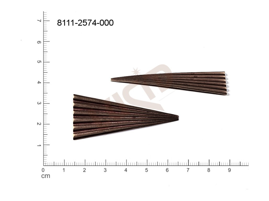 Tvarový výlisek trojúhelník ostatní bez oček (svěšovacích dírek) 51.0x18.0mm