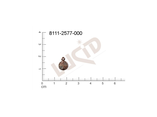 fancy shape round other with 1 loop / attaching hole 12.0x 8.0mm