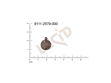 fancy shape round other with 1 loop / attaching hole 16.0x12.0mm