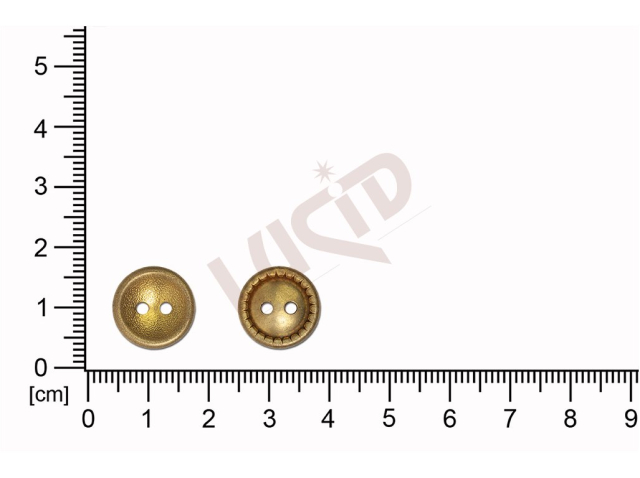 Knoflík/knoflíkový kruhový díl 2 dírky 13 mm