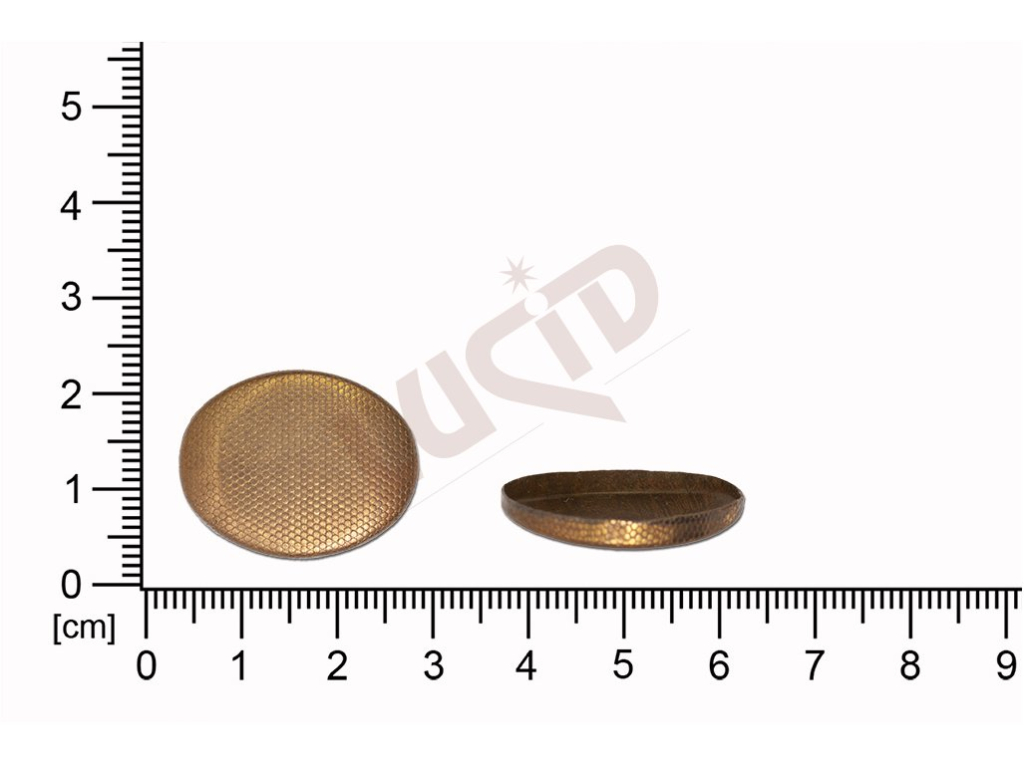 Tvarový výlisek misky ovál bez oček (svěšovacích dírek) 23.8x19.0mm