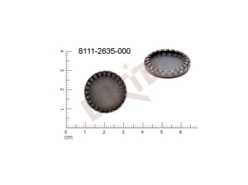 Kotlík kulatý 19.0mm francouzský a ozdobný, se dnem