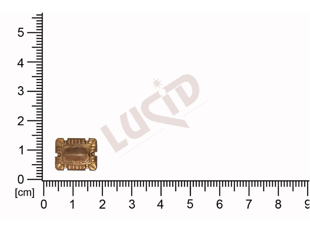 Tvarový výlisek čtyřúhelníky, bez oček (svěšovacích dírek) 13.7 x 10.5mm