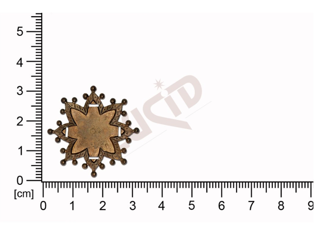 Tvarový výlisek hvězda, bez oček (svěšovacích dírek) 29,5 mm