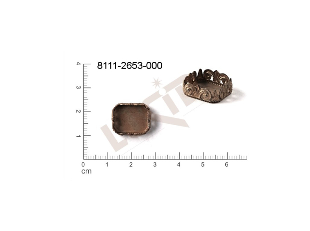 Kotlík oktagon 16.0x14.0mm francouzský a ozdobný se dnem