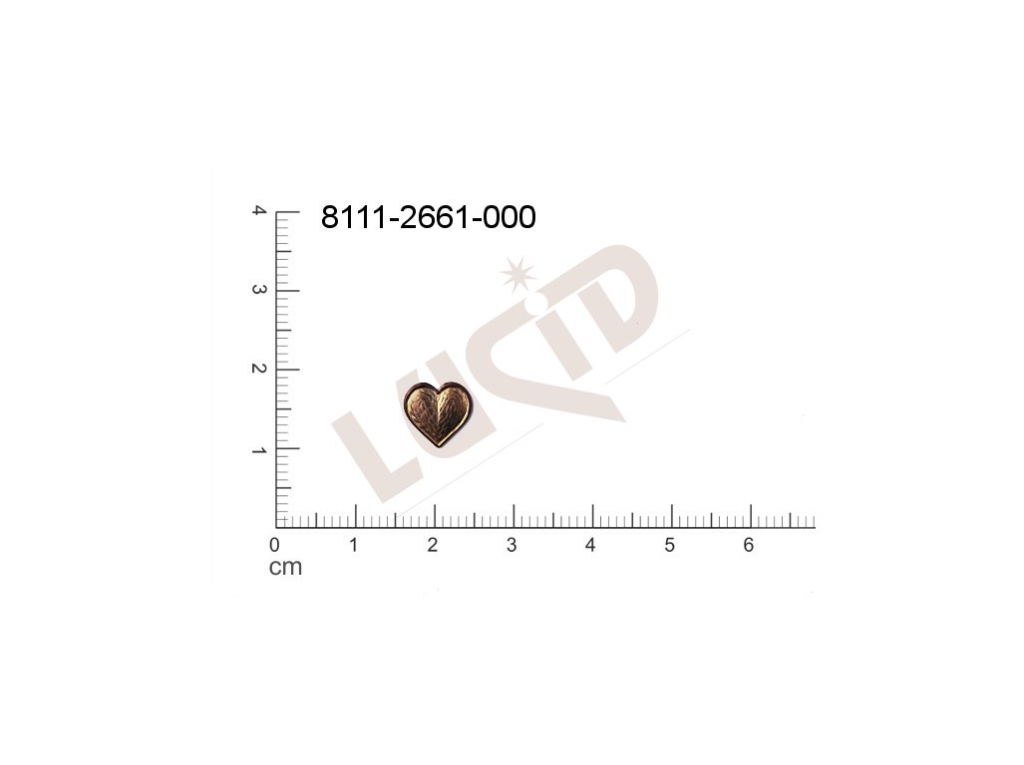 fancy shape hearts other without loops / attaching holes 9.0x8.0mm