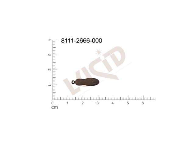 fancy shape other other with 1 loop / attaching hole 18.0x6.0mm