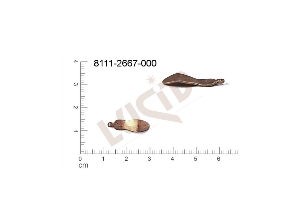 fancy shape other other with 1 loop / attaching hole 18.0x6.0mm