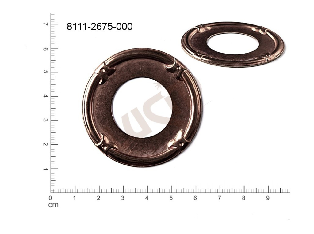 fancy shape round other without loops / attaching holes 49.0mm