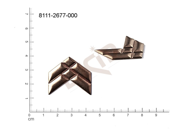 fancy shape other other without loops / attaching holes 30.0x27.0mm