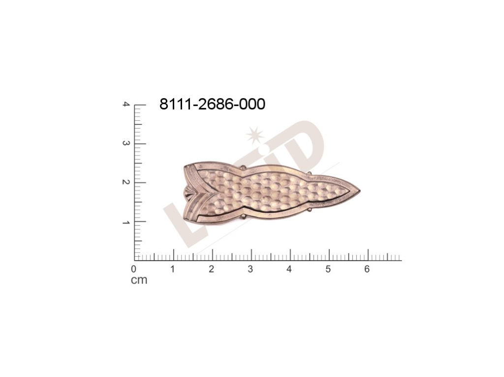 Tvarový výlisek ostatní ostatní bez oček (svěšovacích dírek) 44.0x16.0mm