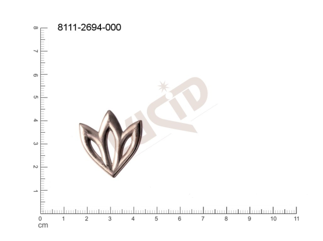 Tvarový výlisek , bez oček (svěšovacích dírek) 30.0 x 28.0mm