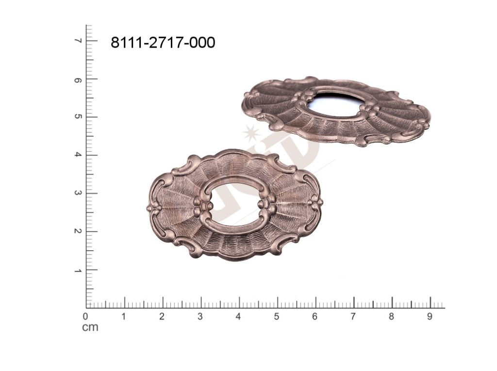 fancy shape oval other without loops / attaching holes 46.0x29.0mm