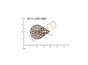 Tvarový výlisek slzy, bez oček (svěšovacích dírek) 29.0 x 21.0mm