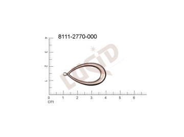 fancy shape drops/tears with 1 loop / attaching hole 30.0x16.0mm