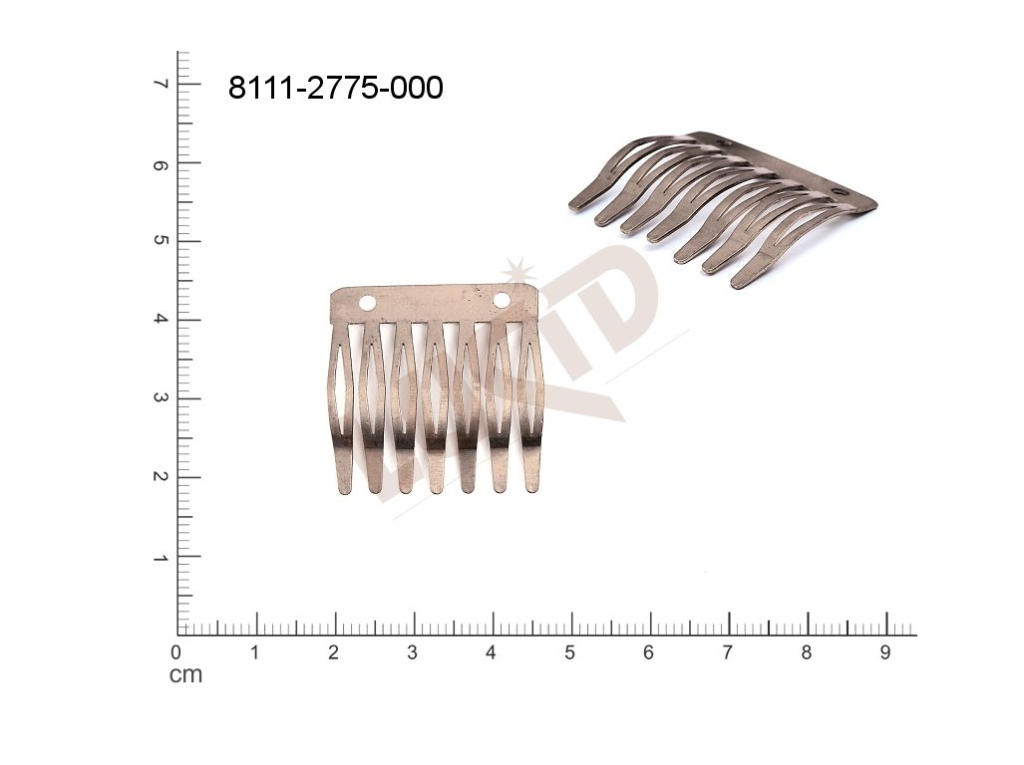 Comb - component for hair decoration 27.0x26.0mm