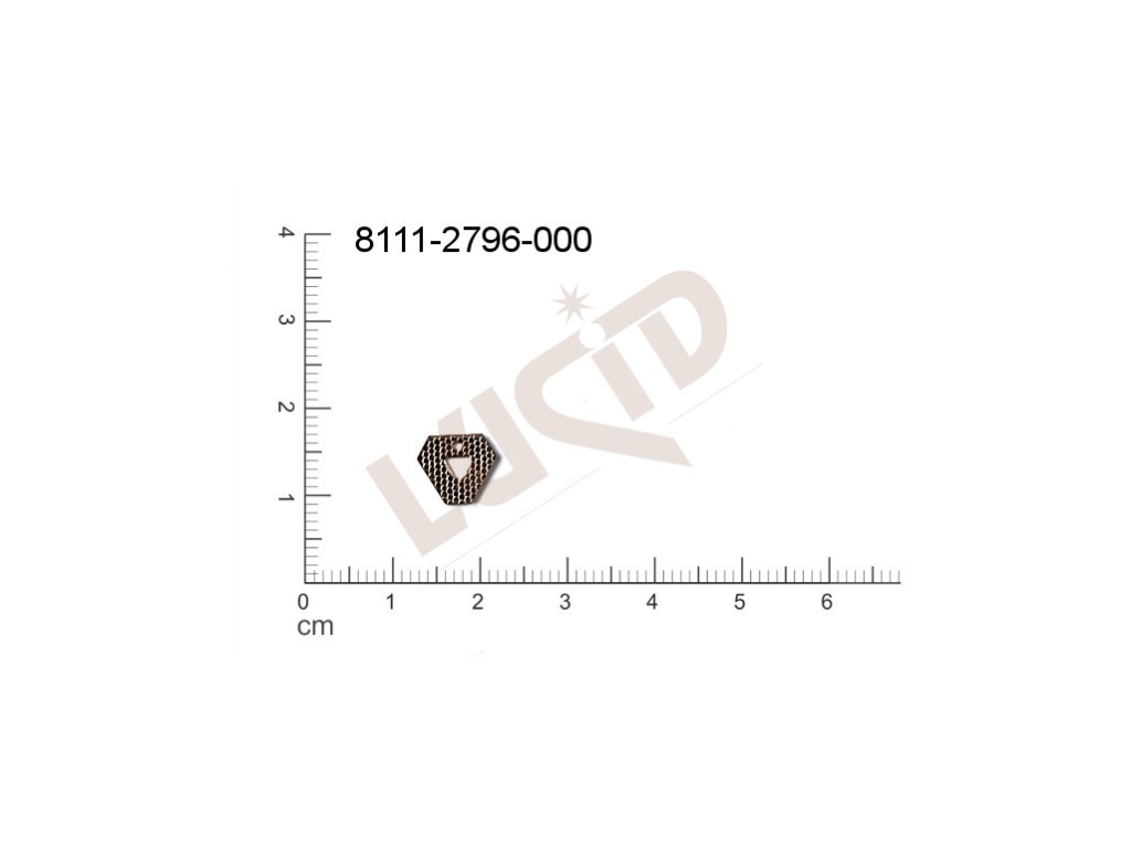 fancy shape symbols of organizations with 1 loop / attaching hole 10.0x8.0mm