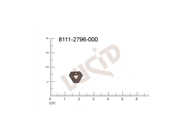 Tvarový výlisek symboly organizací a hnutí ostatní s 1 očkem (svěšovací dírkou) 10.0x8.0mm