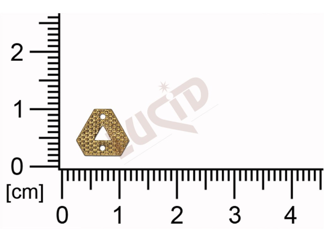 fancy shape symbols of organizations with 1 loop / attaching hole 10.0x8.0mm