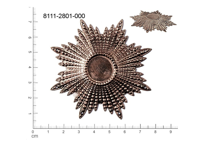 Tvarový výlisek hvězda, s více očky (svěšovacími dírkami) 71.0 x 71.0mm