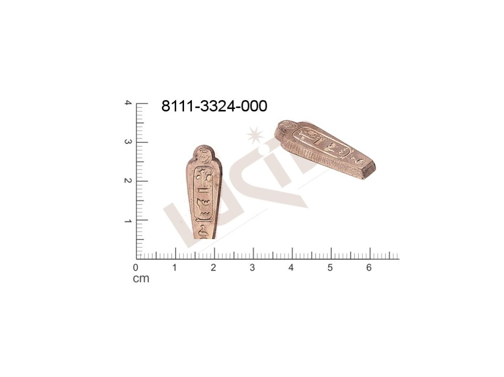 fancy shape other other without loops / attaching holes 25.0x8.0mm