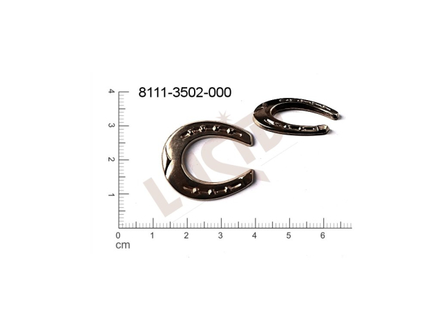 fancy shape riding motives (horse-shoes...) other without loops / attaching holes 26.0x23.0mm