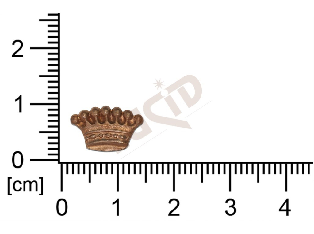 Tvarový výlisek koruna bez oček (svěšovacích dírek)