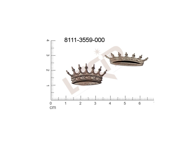 fancy shape royal and knight symbols other without loops / attaching holes 28.0x 13.0mm