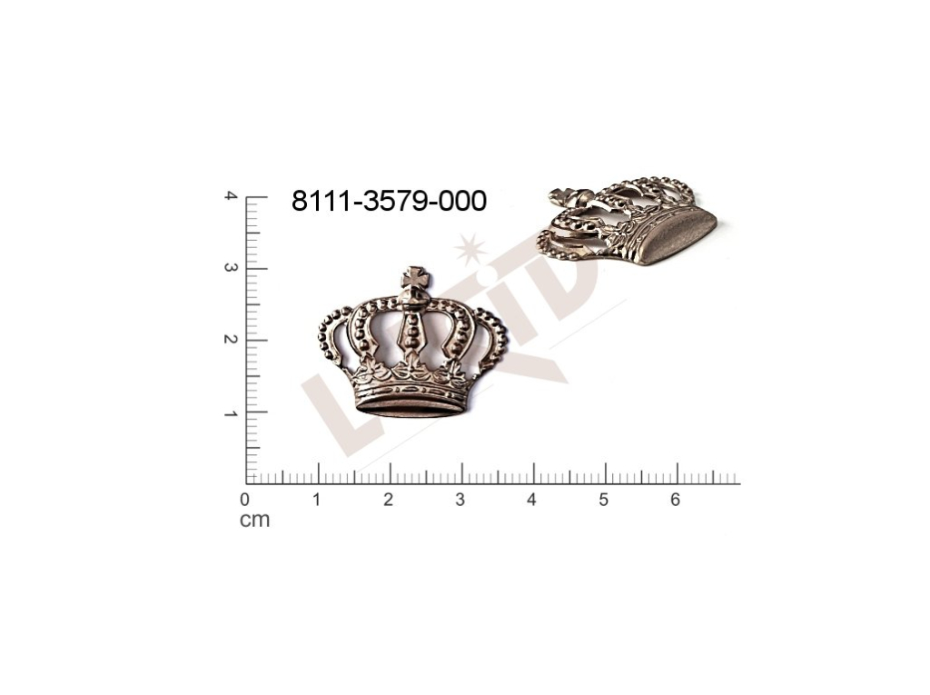 fancy shape royal and knight symbols other without loops / attaching holes 25.0x 20.0mm