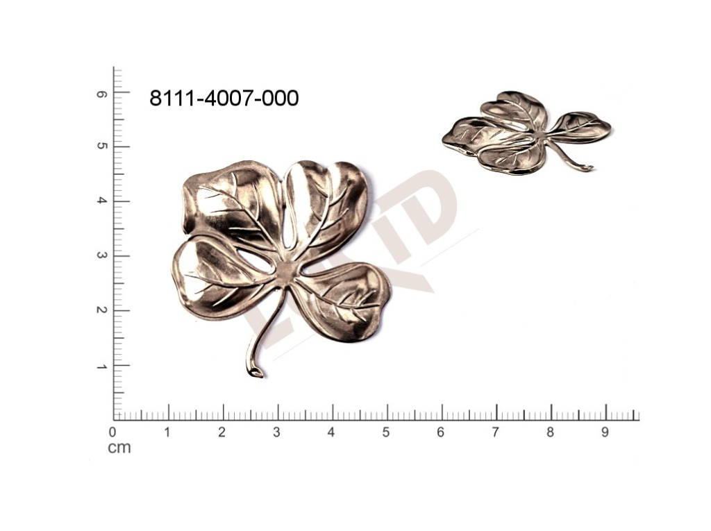 fancy shape plant motives leaves without loops / attaching holes 40.0x40.0mm