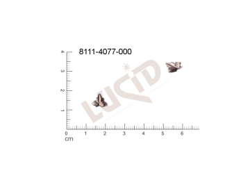 Tvarový výlisek, rostlinné motivy (lístečky) bez oček (svěšovacích dírek) 7.0 x 7.0mm