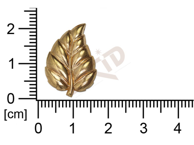 Tvarový výlisek, rostlinné motivy (lístečky) bez oček (svěšovacích dírek) 21,4 x 14,7