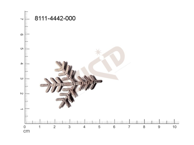 fancy shape plant motives other plants without loops / attaching holes 42.0x32.0mm