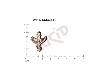 Tvarový výlisek rostlinné motivy rostliny bez oček (svěšovacích dírek) 26.0x20.0mm