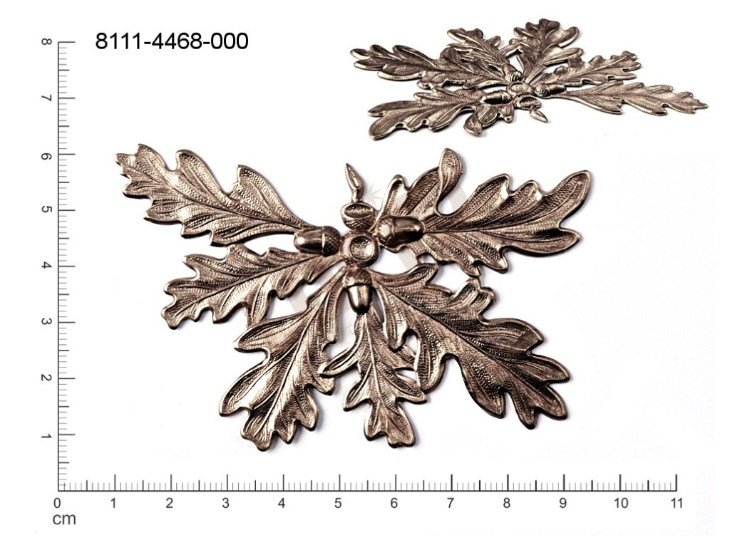 fancy shape plant motives leaves without loops / attaching holes 91.0x50.0mm