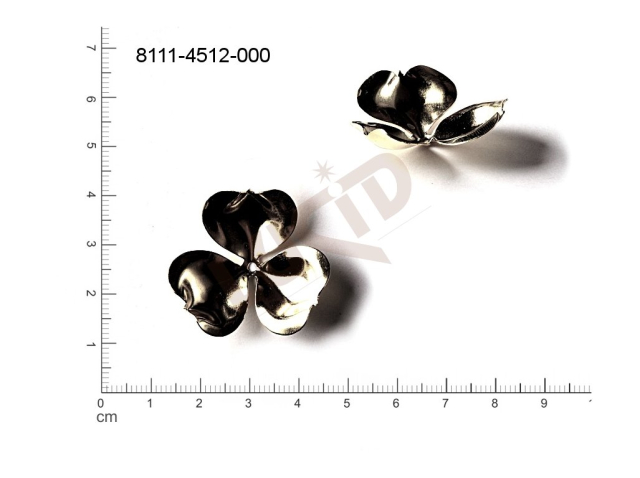 fancy shape plant motives flowers, flower motives without loops / attaching holes 32.0x32.0mm