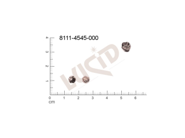 Tvarový výlisek rostlinné motivy kytky, květinové motivy bez oček (svěšovacích dírek) 6.0x5.0mm