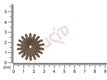 Tvarový výlisek rostlinné motivy lístečky s očkem (svěšovací dírkou) pr. 2,3 mm