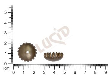 Kaplíky, čepičky 18,5mm s očkem (svěšovací dírkou) pr. 2,3 mm