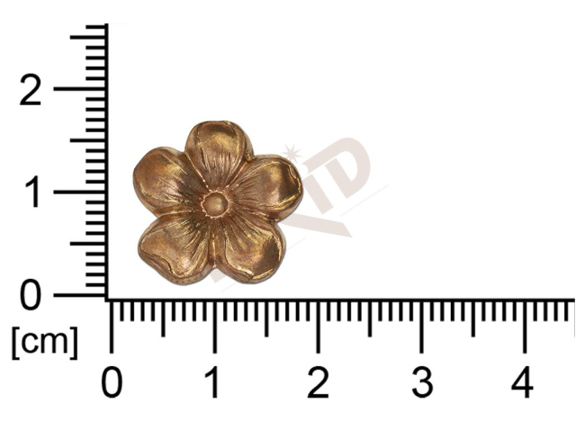 fancy shape plant motives flowers, flower motives without loops / attaching holes 17.0x14.0mm