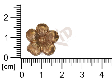 fancy shape plant motives flowers, flower motives without loops / attaching holes 17.0x14.0mm